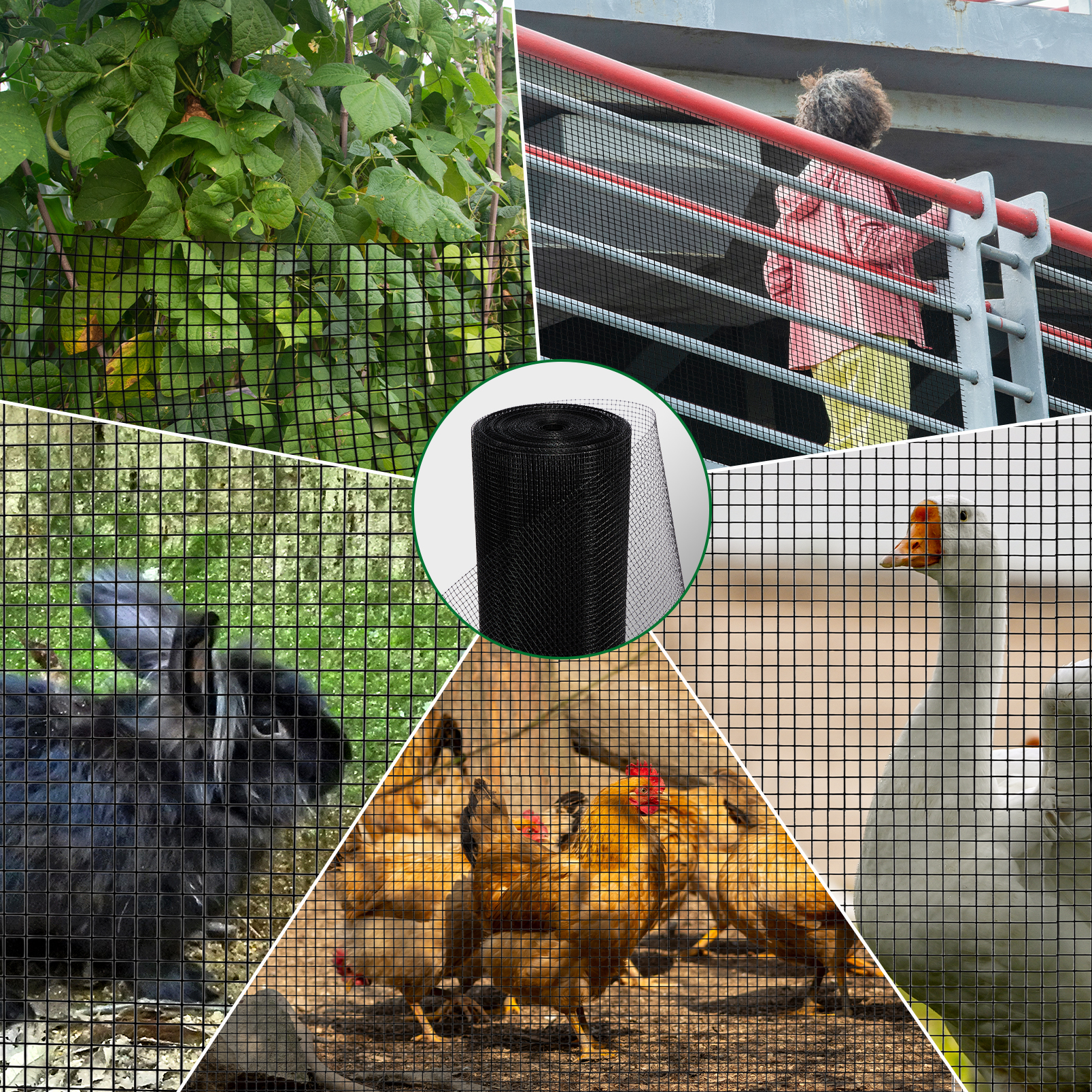 MeshFort Hardware Cloth Black 1/4 inch 48 x 100 ft