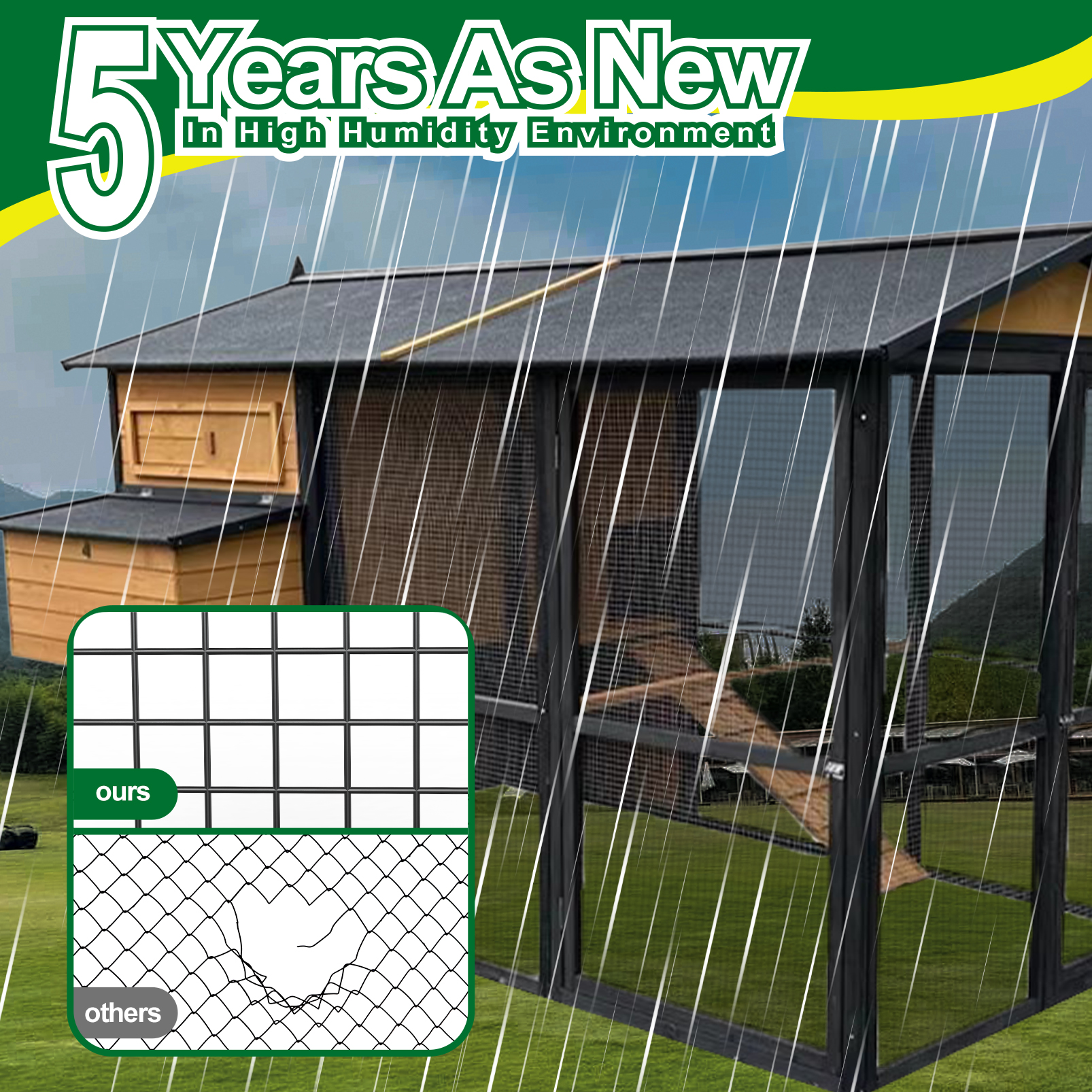 MeshFort Hardware Cloth 1/2 inch 48 x 100 ft Black